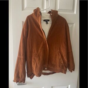 Forever 21 corduroy fleece-lined jacket
